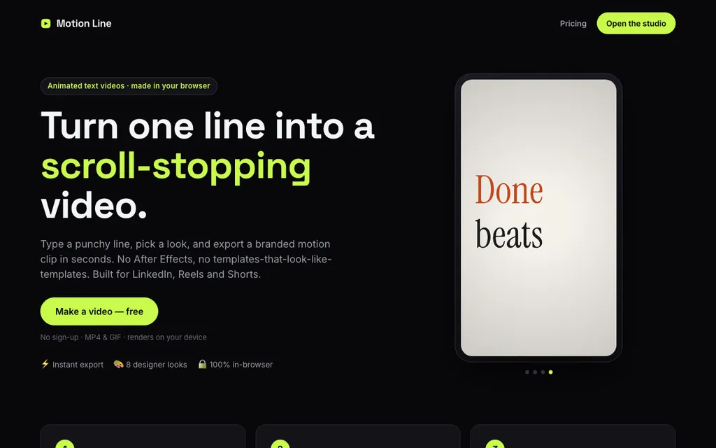 Motion Line screenshot